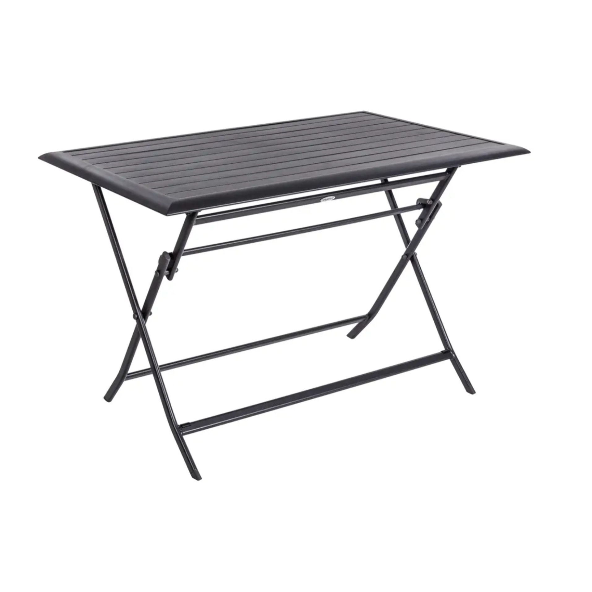 Table de jardin pliante rectangulaire "Azua" graphite 4 places en aluminium traité époxy
