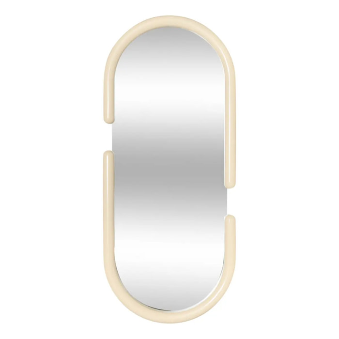 Miroir Pool ovale 39x90cm beige