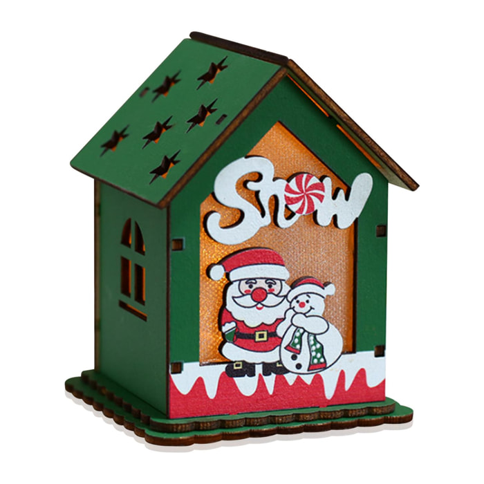 Ciondolo3 casa in legno di Babbo Natale