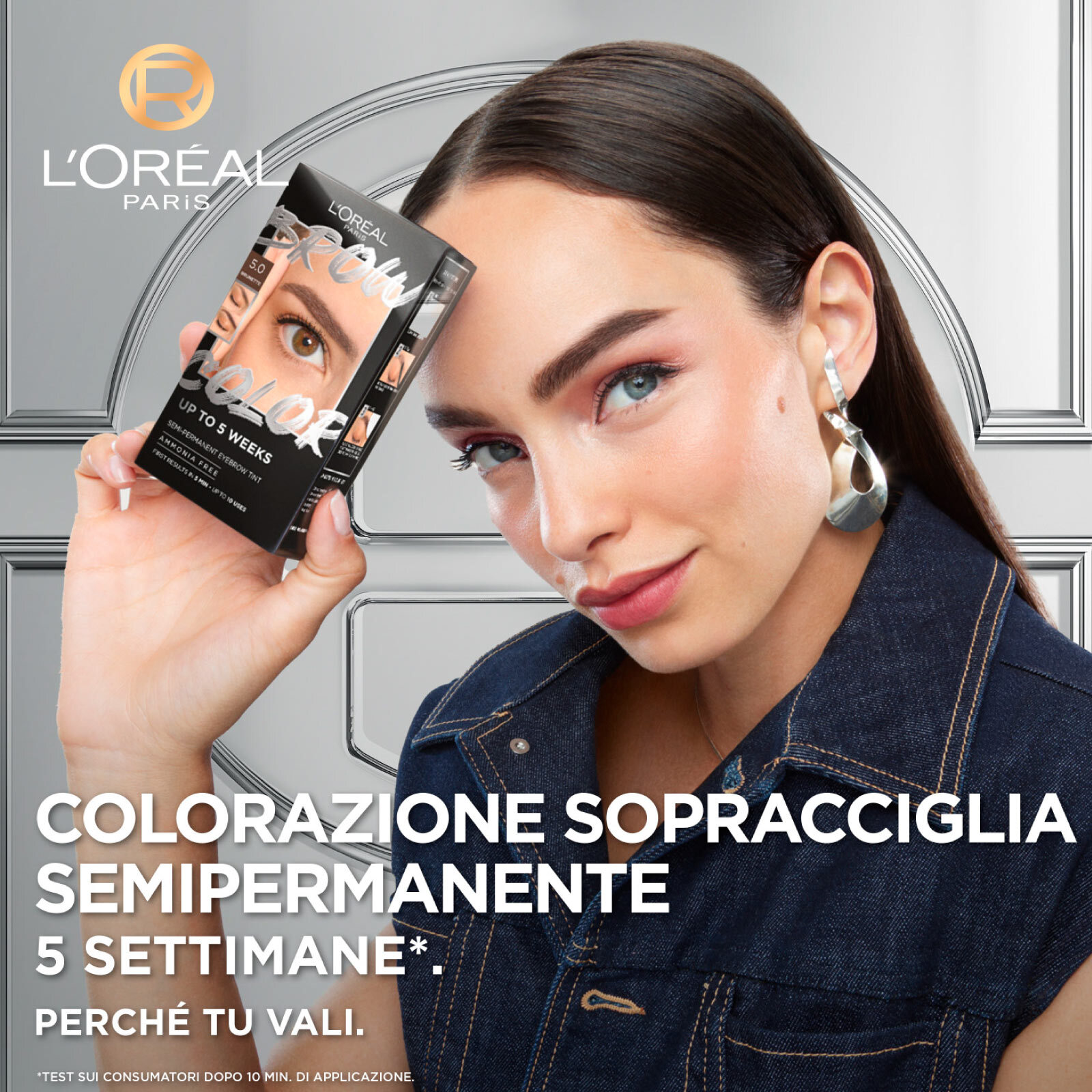 Tinta Semi Permanente per Sopracciglia 1.0 Black Brow Color Effetto Naturale Senza Ammoniaca