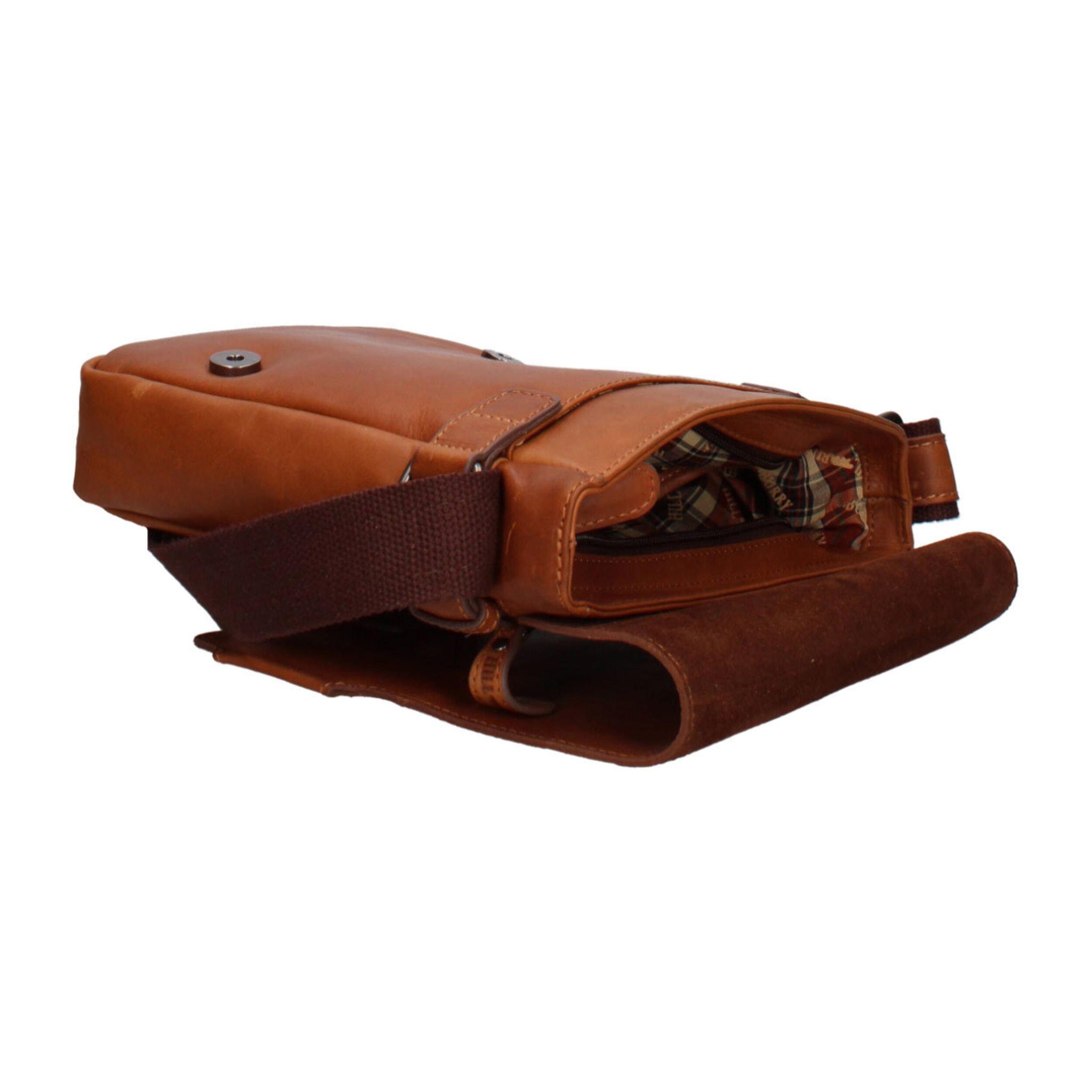 Borsa a tracolla  da uomo In Vera pelle Made in Italy 24x27x6 cm