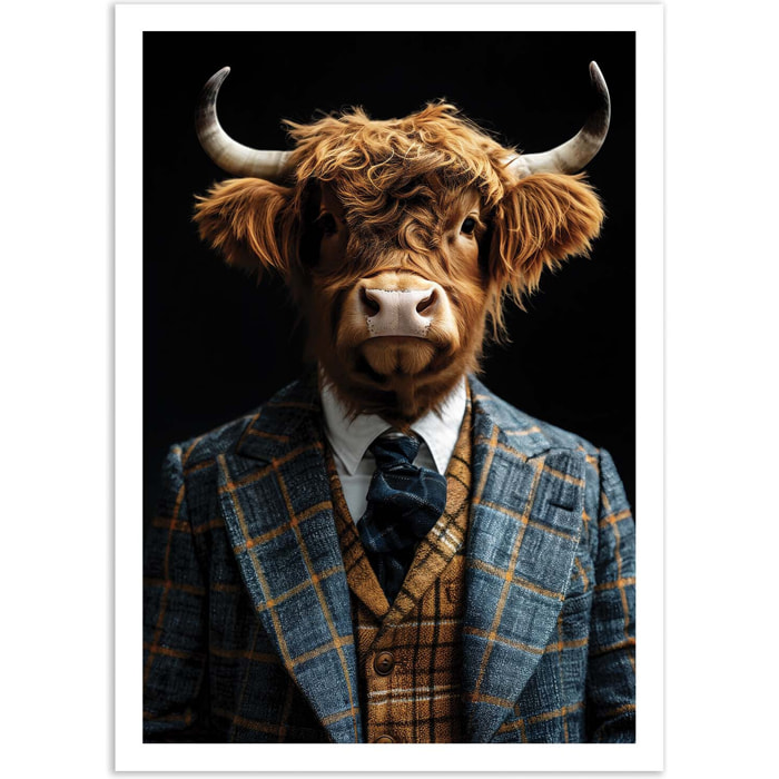 Affiche - Highland Cattle Wild suits - Philippe Hugonnard