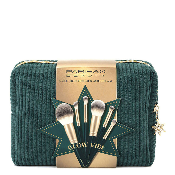 Glow Vibe - Coffret Collection Pinceaux Maquillage + Pochette
