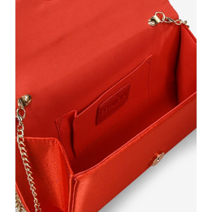 Bolso sobre de fiesta rojo con pliegues