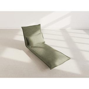 Candice - Banquette 1 place convertible clic-clac en velours côtelé - Vert