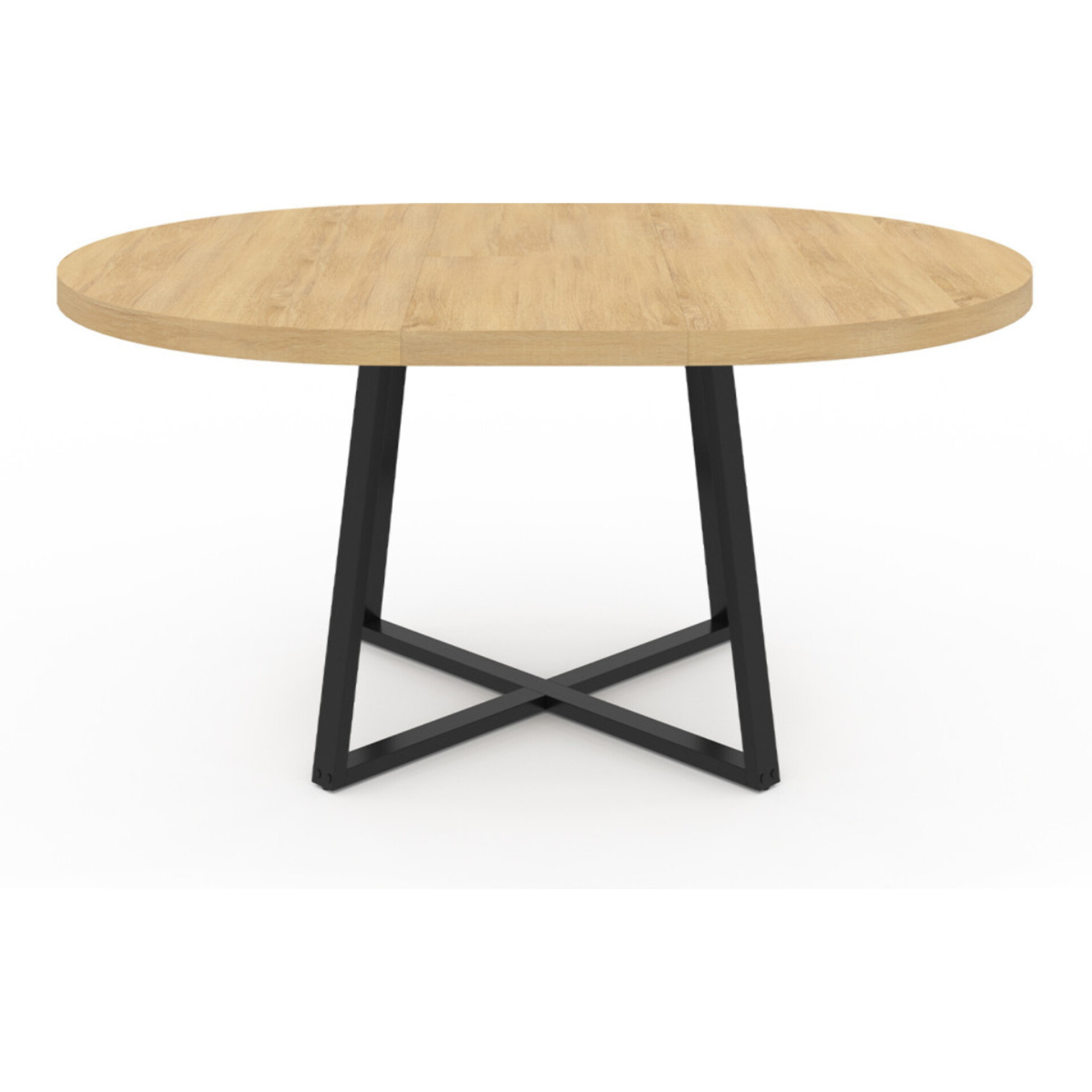 Table à manger extensible Sana 120-160 cm - Bois - Noir
