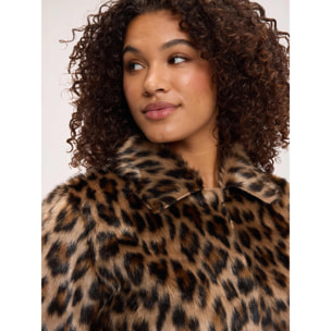 Fiorella Rubino - Giacca corta peluches animalier - Marrone