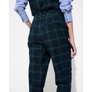 Pantaloni Barcellona aderenti con motivo scozzese