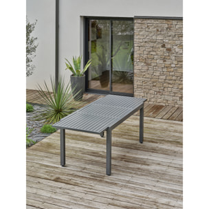 ORSINO - Table de jardin 8 places en aluminium - Gris anthracite