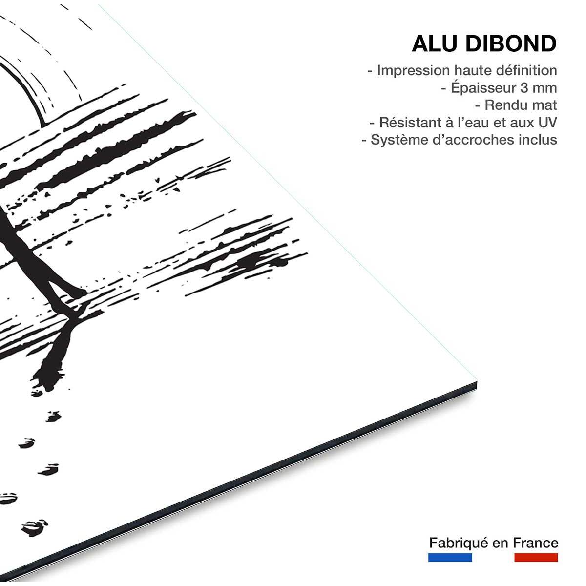 Tableau surfeuse sunset Tableau alu Dibond