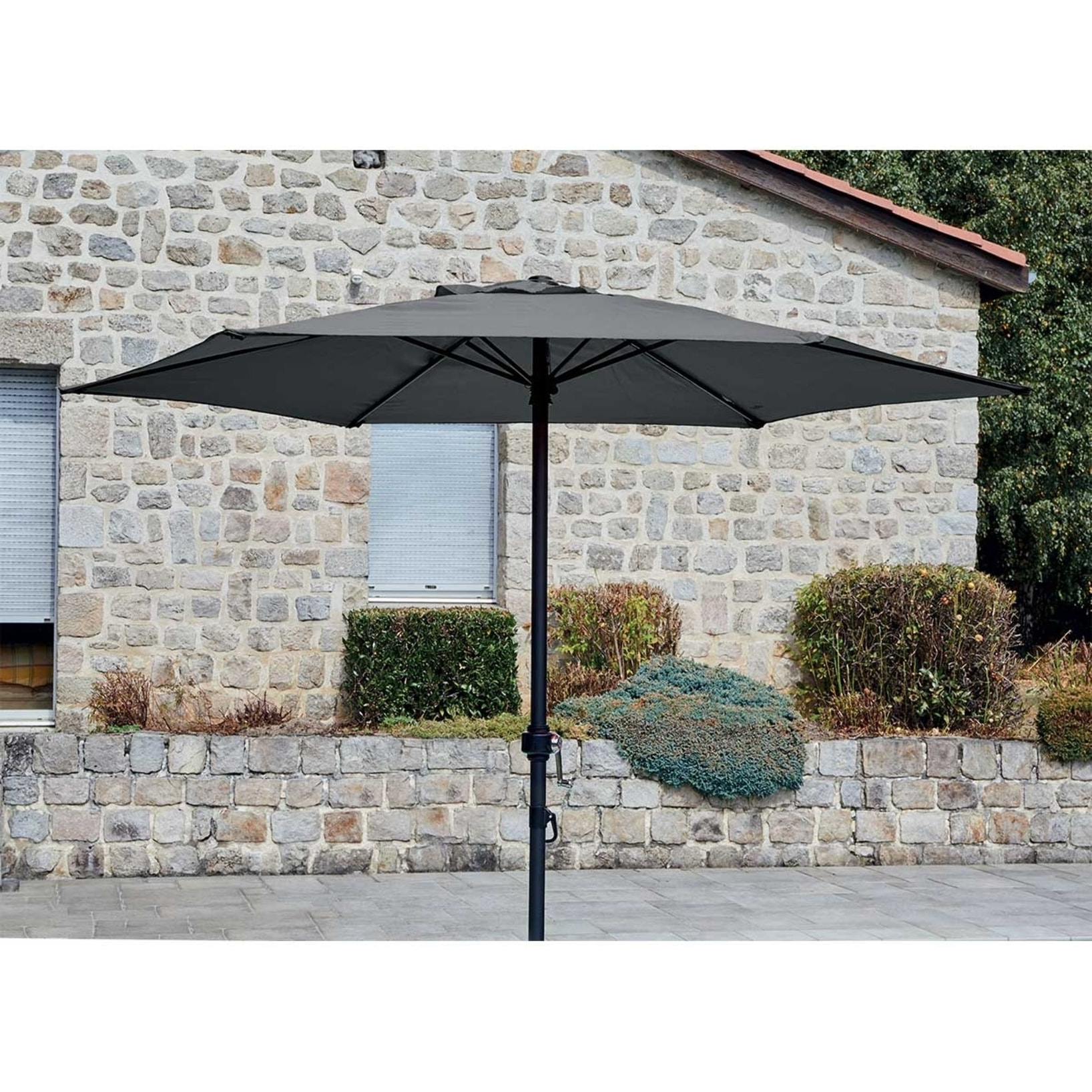 Parasol Centré - Gris anthracite
