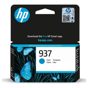 Cartouche d'encre HP Originale 937 Cyan Standard - 6T0J1AE