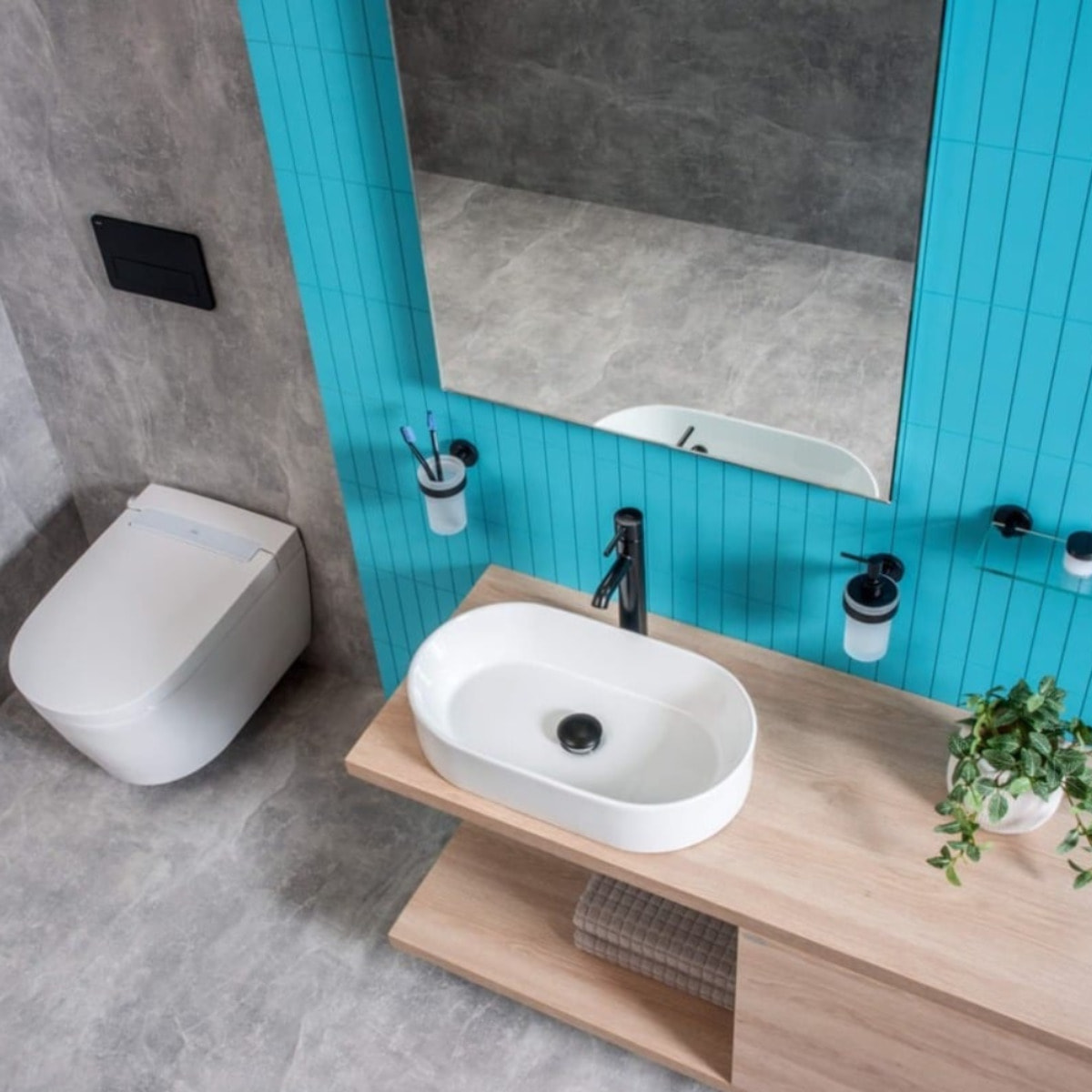 Mila WC japonais suspendu chauffant en céramique sans bride, ECO 3/4,5 L, sortie horizontale, blanc (H8215230000001)