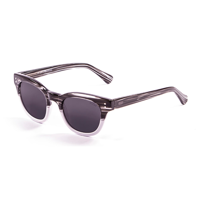 Gafas de sol OCEAN SANTA CRUZ - Demi negro con detalle blanco / Ahumada