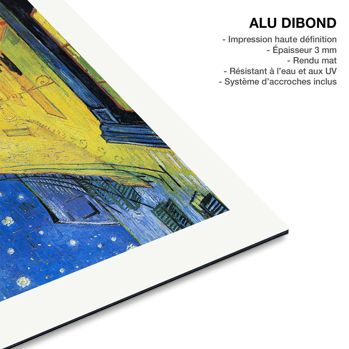 Tableau de Café d'Arles terrasse la nuit Tableau alu Dibond