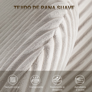 Silla de Oficina Piernas Cruzadas, Silla de Escritorio con Reposabrazos, Respaldo Alto, Reposacabezas Regulable, Ruedas, Altura Ajustable, Giratoria, Función Basculante, Tapizada en Pana, Gris