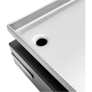 Plancha électrique RIVIERA ET BAR QPL1230 inox 2 brûleurs à poser, 55x40 cm