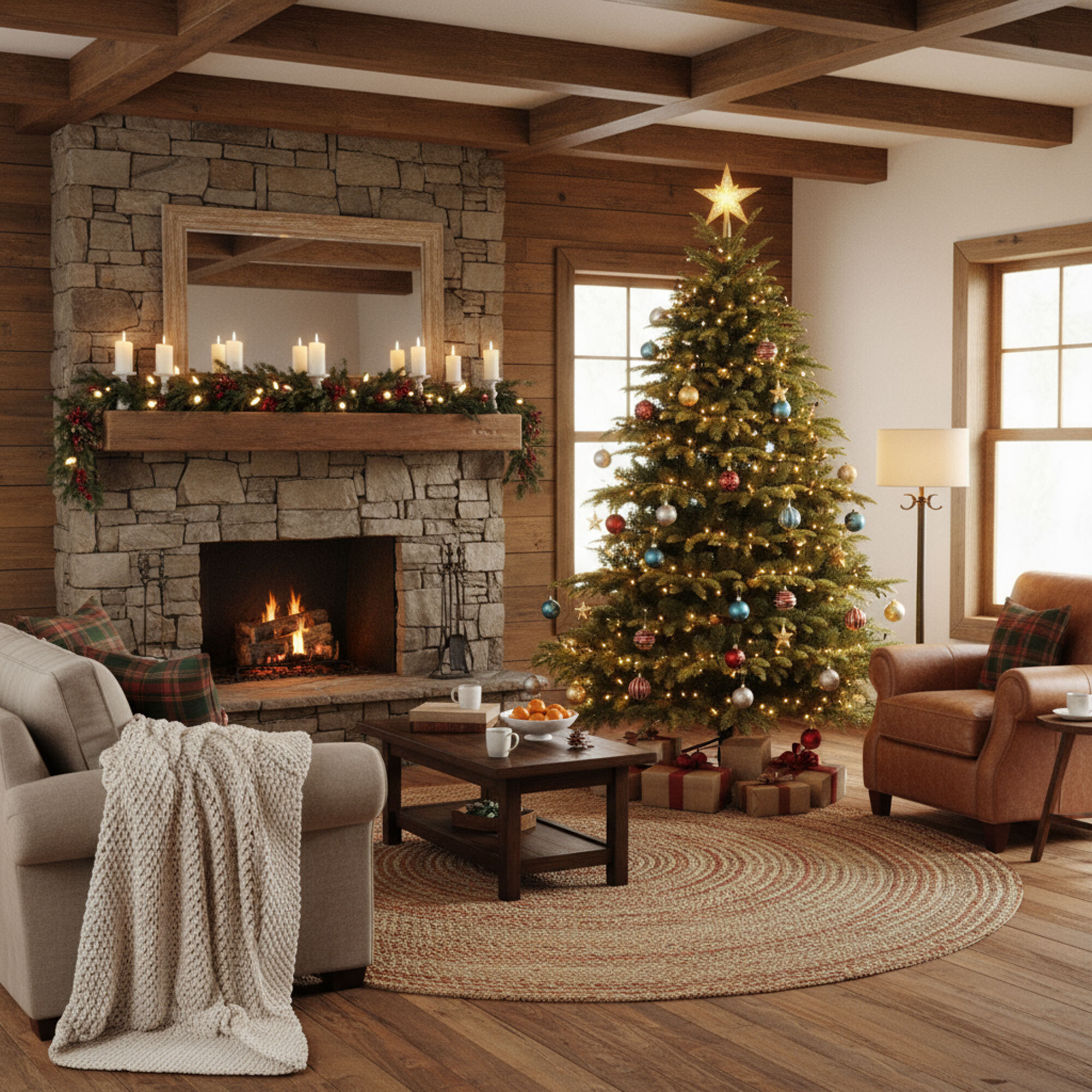 Wunorse - Albero di Natale Tradizionale in PE e PVC Ø117x180H cm, 807 Punte