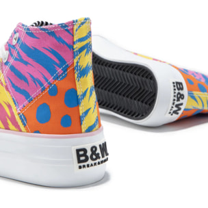 Zapatillas Altas Patchwork Multicolor B&W