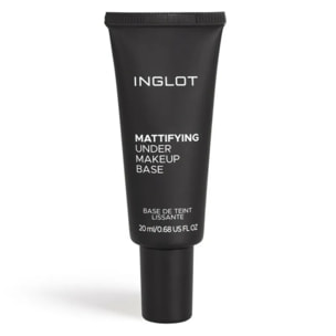 INGLOT Mattifying Under The Makeup Base, Haz que tu maquillaje aguante horas sin brillos y sin retocar gracias a la prebase matificante especialmente creada para pieles grasas y mixtas. Además difumina textura, arrugas e imperfecciones. 30ML