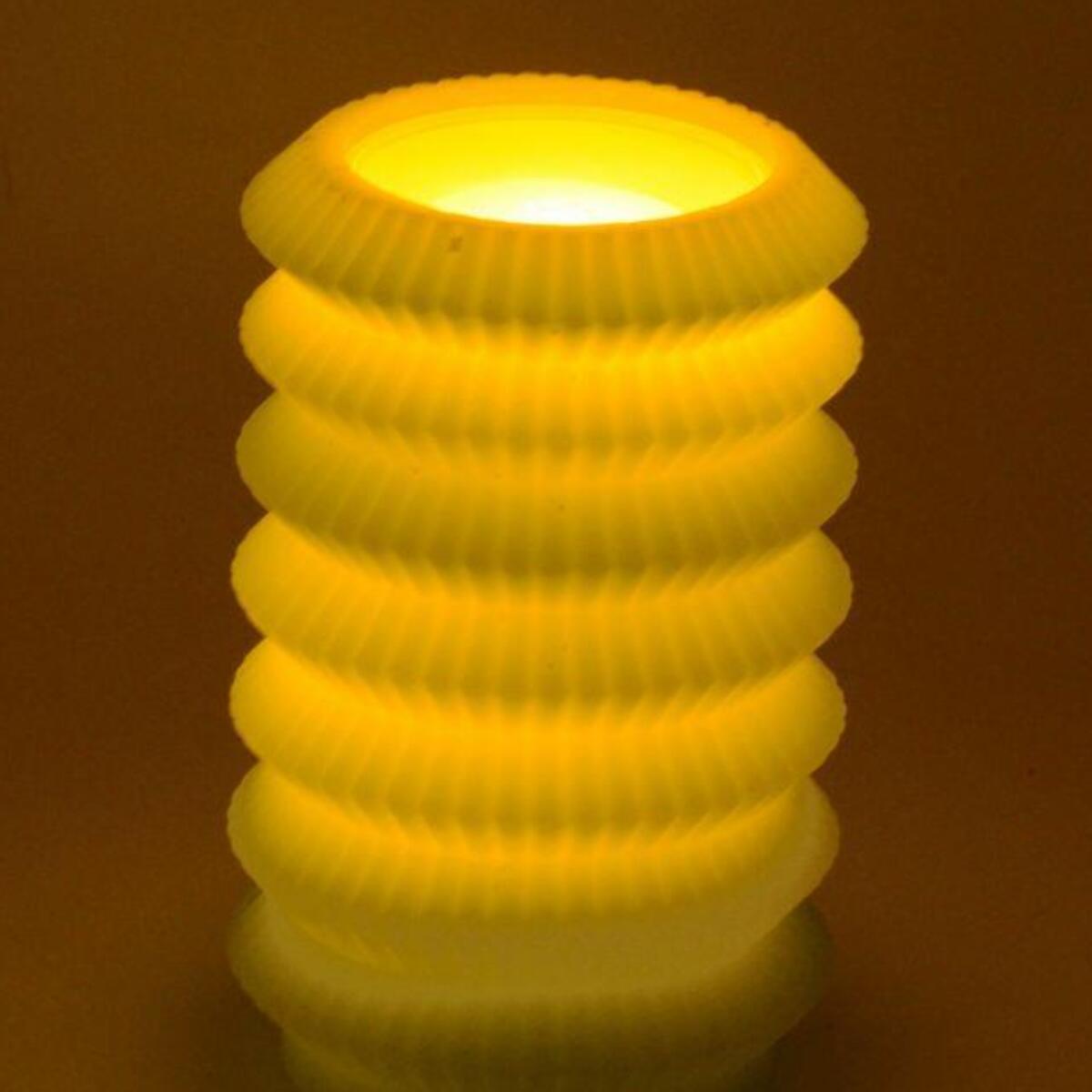 Candela con led lanterna verde fontana cmø13,5h20