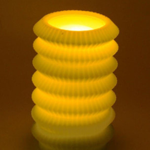 Candela con led lanterna verde fontana cmø13,5h20