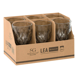 Verre à vin Lea gris D8xH15,2cm