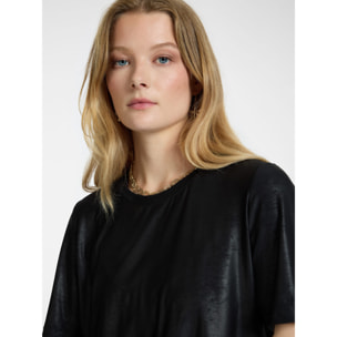 Elena Mirò - Camiseta con efecto brillante - Negro