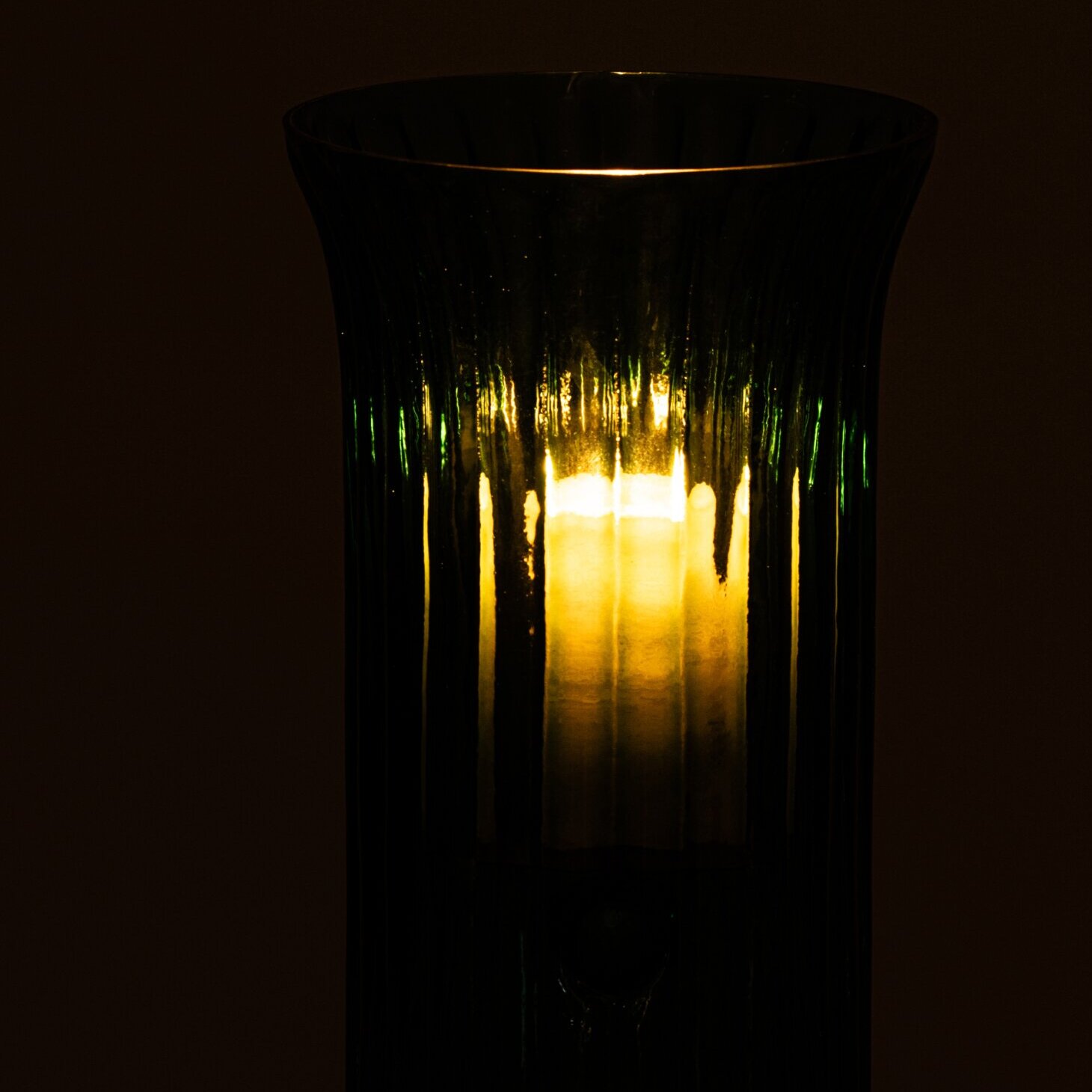 J-Line Chandelier - verre - turquoise - small