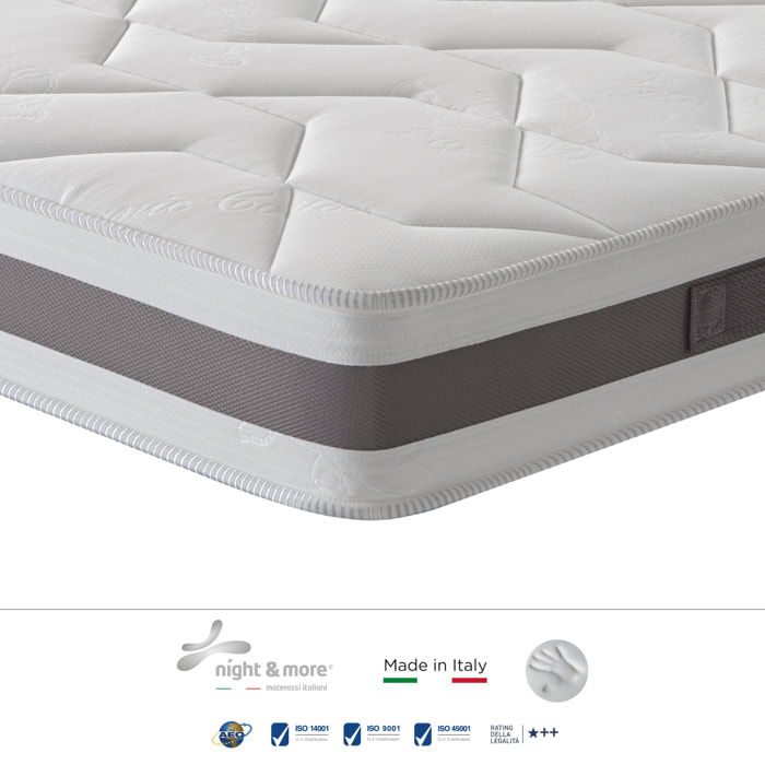 "Sogno" H18 cm 140x190 coppia guanciali Memory OMAGGIO 1cm memory foam
