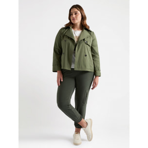 Fiorella Rubino - pantalones cargo de punto - Verde militare