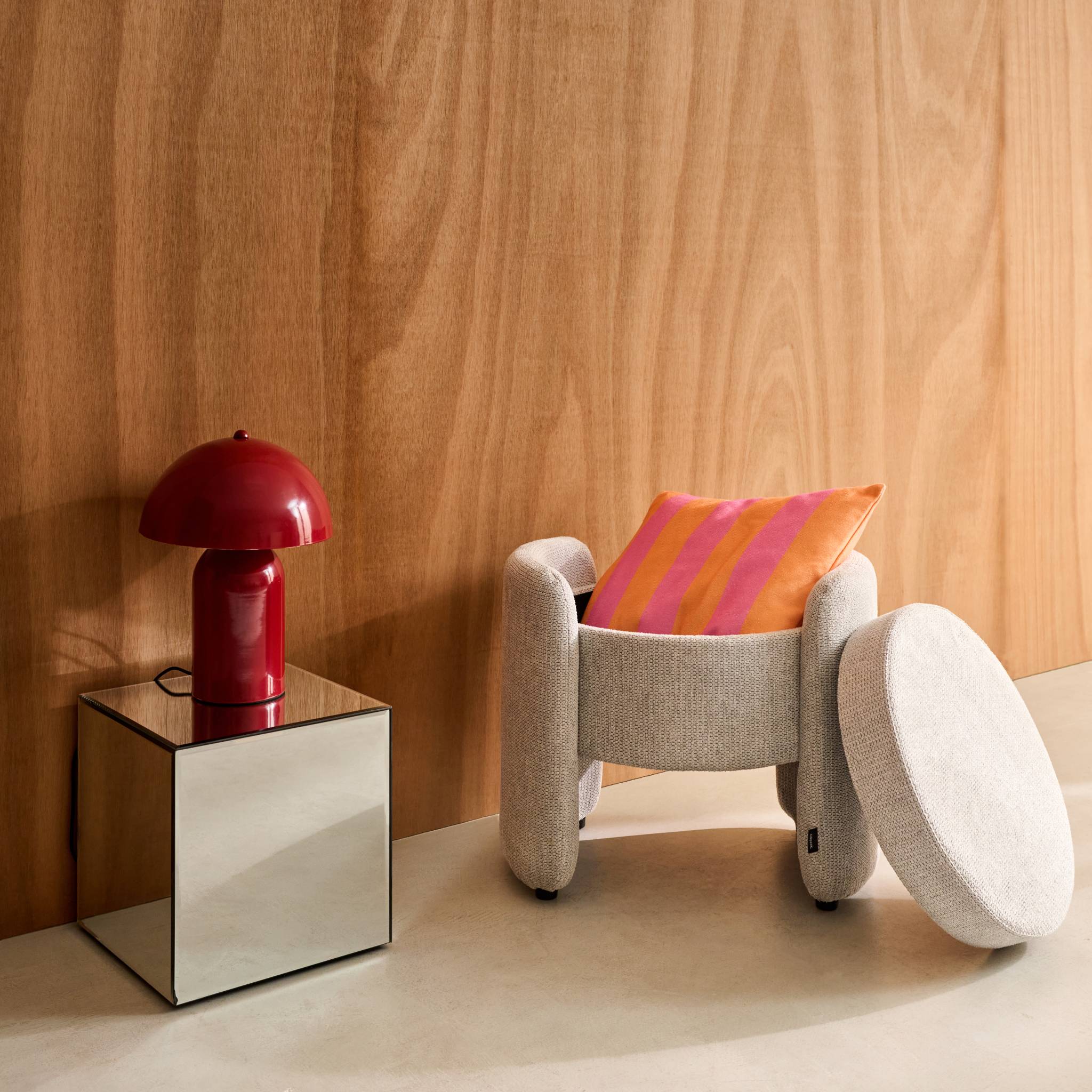 Tabouret coffre contemporain tissu KALO