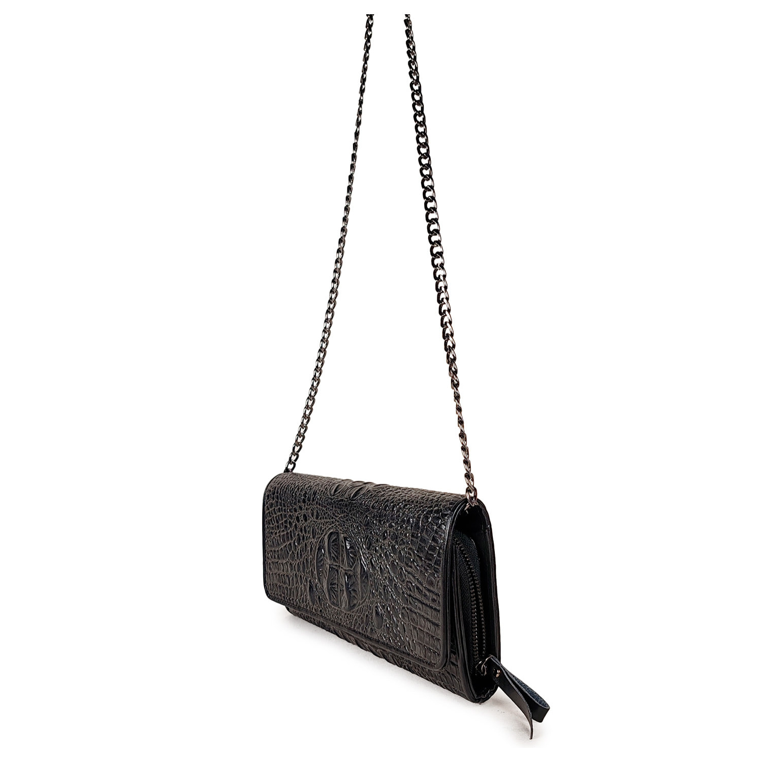 Borsa Donna in vera pelle Made in Italy colore Nero dimensioni cm 25x14x4