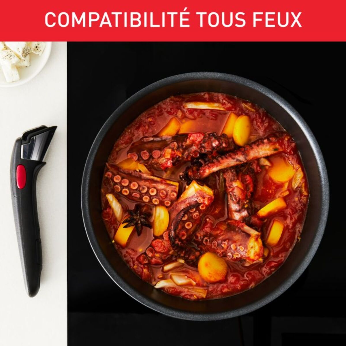 Batterie de cuisine TEFAL Ingenio Inspiration Cocotte Fonte 5pcs