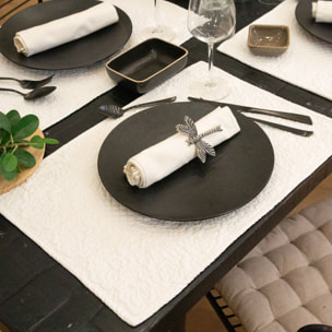 Set de table boutis - Blanc