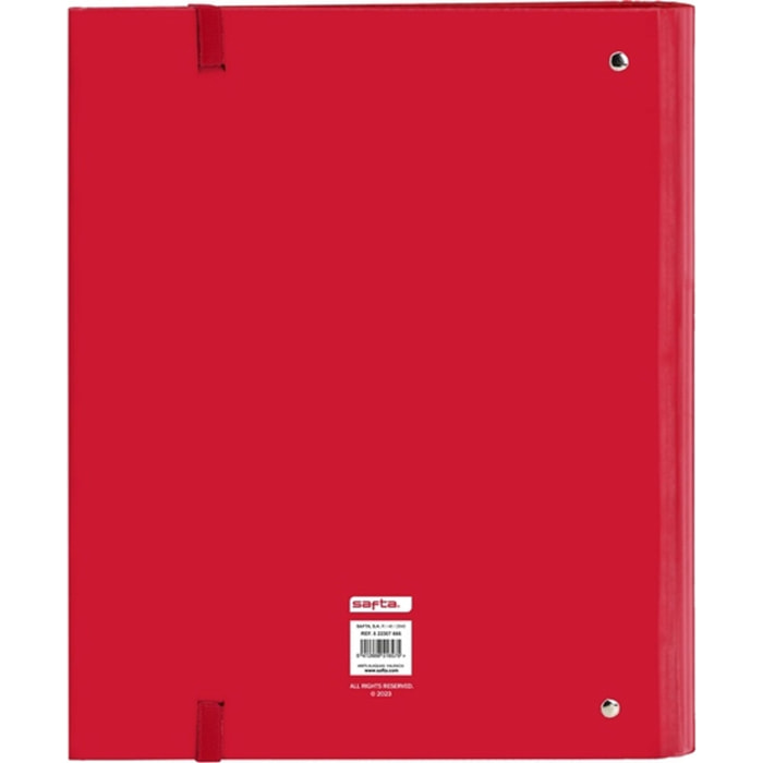 Carpeta 4 anillas 35mm c/recambio safta "rojo"