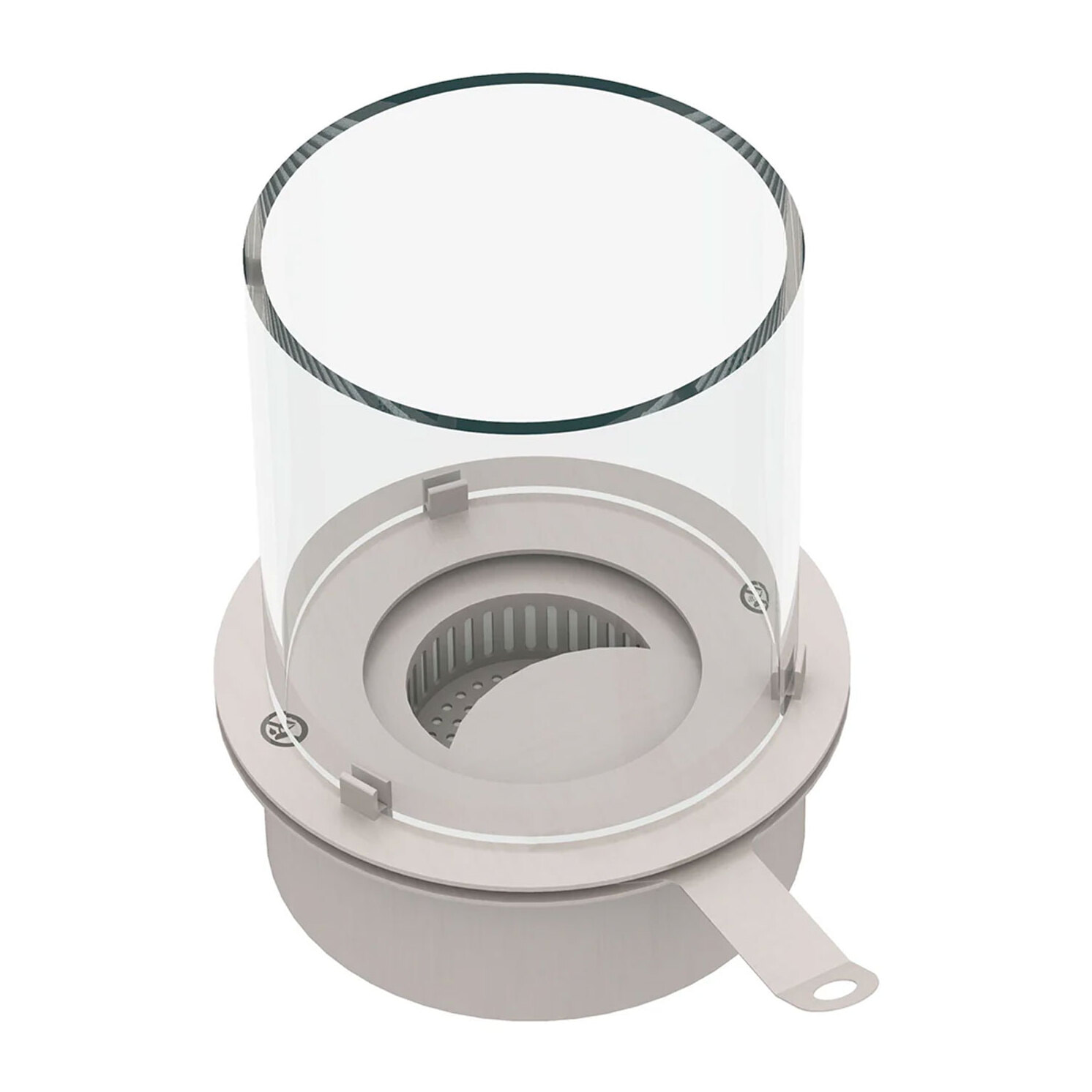 Bruciatore a bioetanolo per camino 3 L, in acciaio inox e vetro temperato Ø30 cm