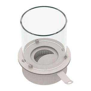 Bruciatore a bioetanolo per camino 3 L, in acciaio inox e vetro temperato Ø30 cm