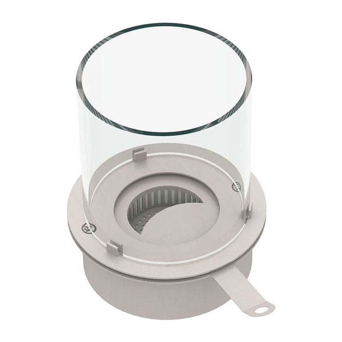 Bruciatore a bioetanolo per camino 3 L, in acciaio inox e vetro temperato Ø30 cm