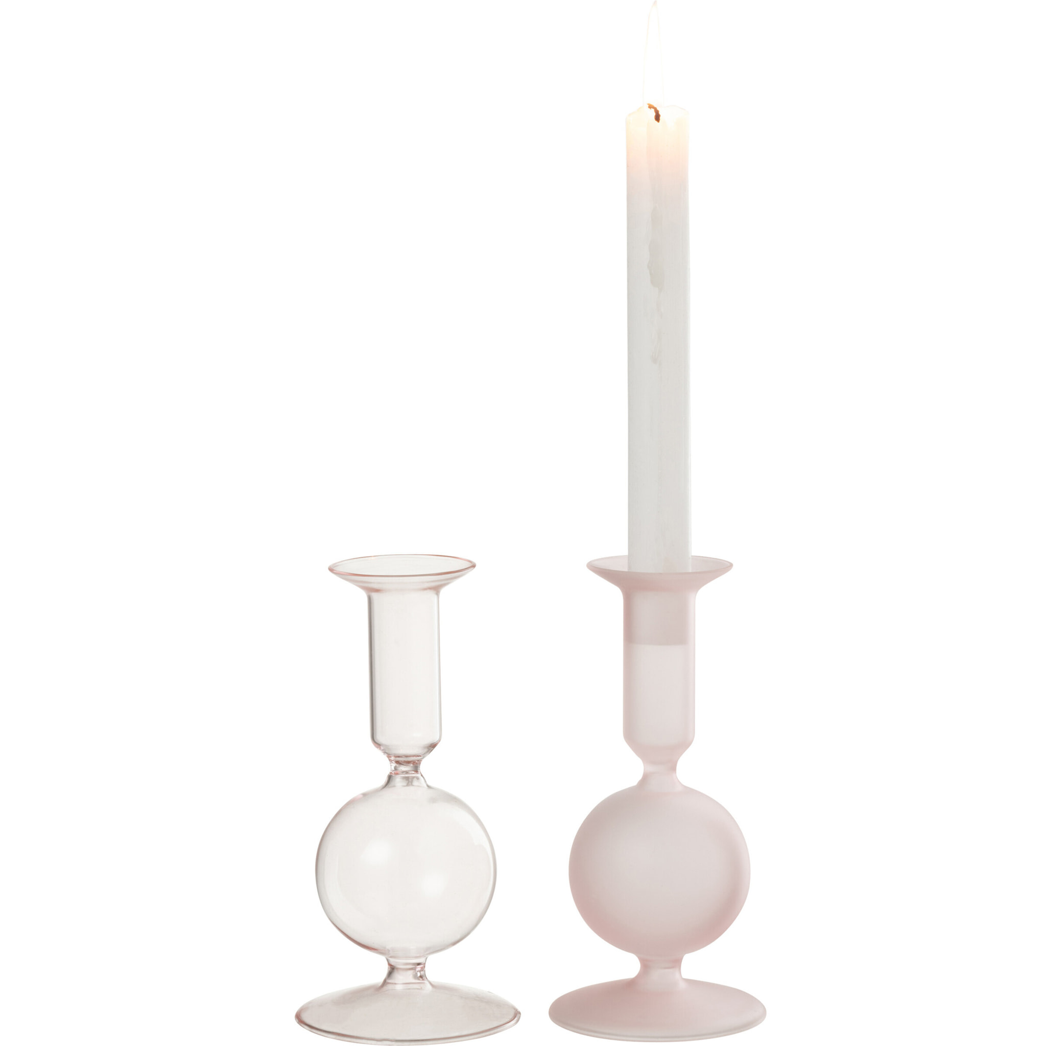 J-Line chandelier 1 Boule - verre - rose - 2 pcs