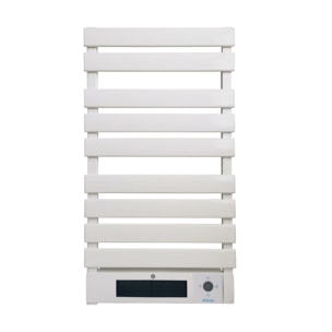 Scaldasalviette elettrico 1500W in alluminio bianco con display a LED