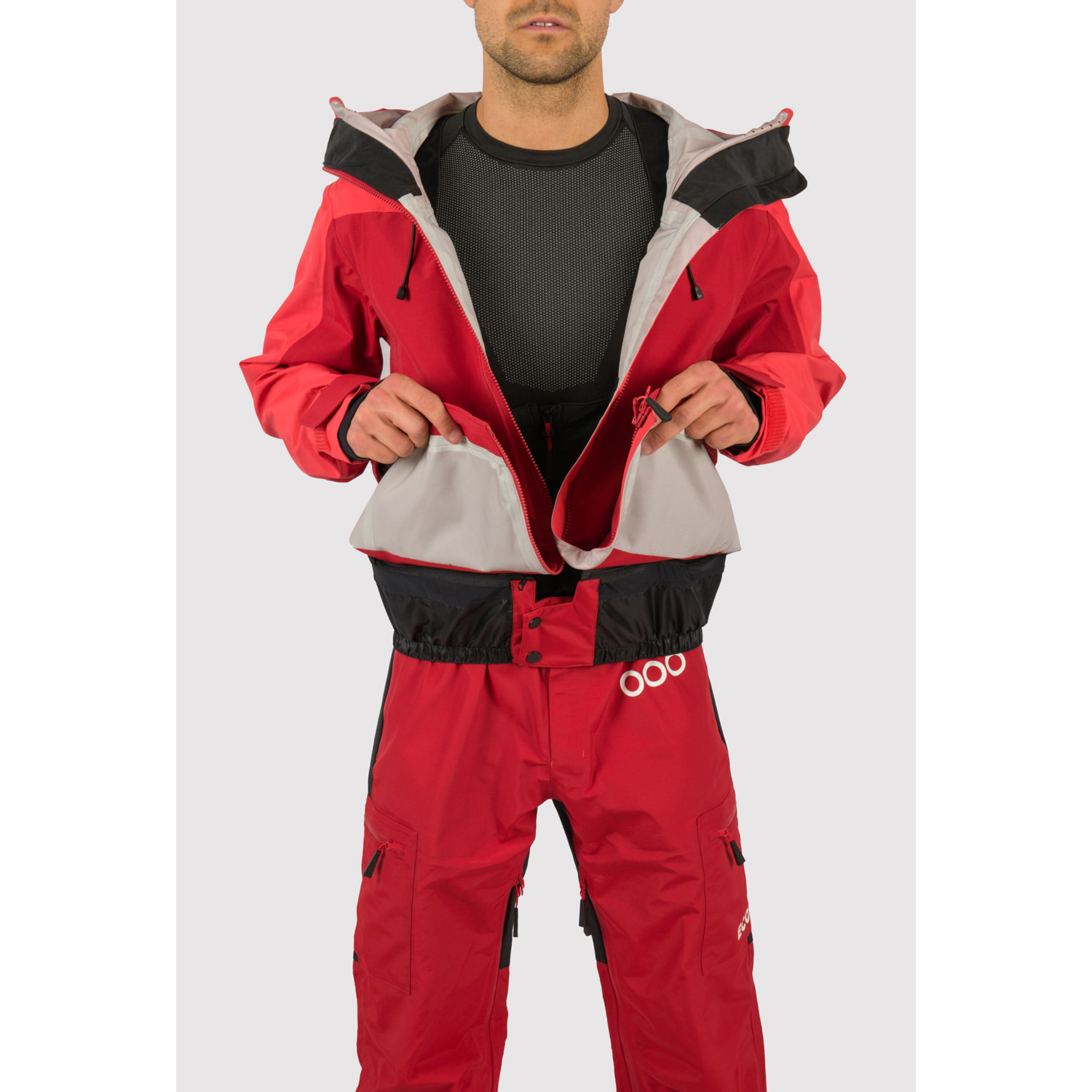 Chaqueta ECOExplorer Jacket Men marca ECOON - Rojo / Rojo Oscuro