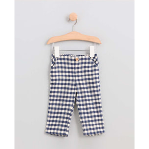 Pantalón cuadro vichy azul