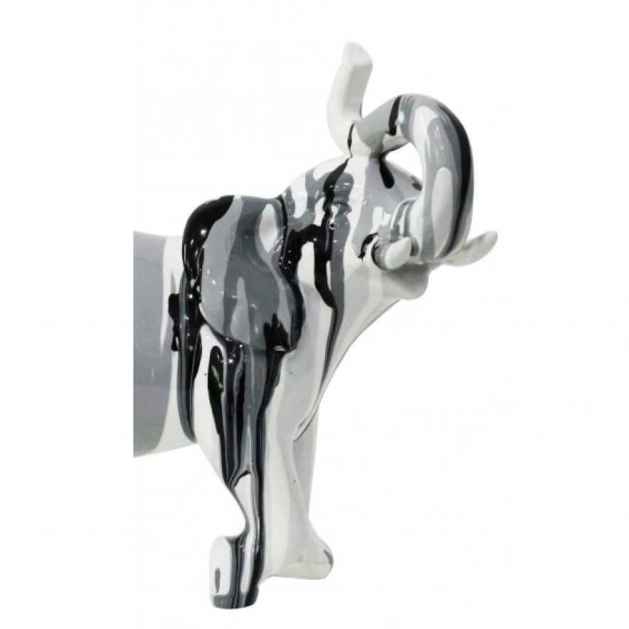 Statue éléphant noir et gris en résine H46cm - DUMBO