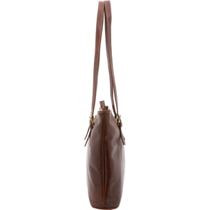 Borsa a spalla da donna - Modello False - 100% vera pelle - 31.0 x 41.0 x 10.0 cm