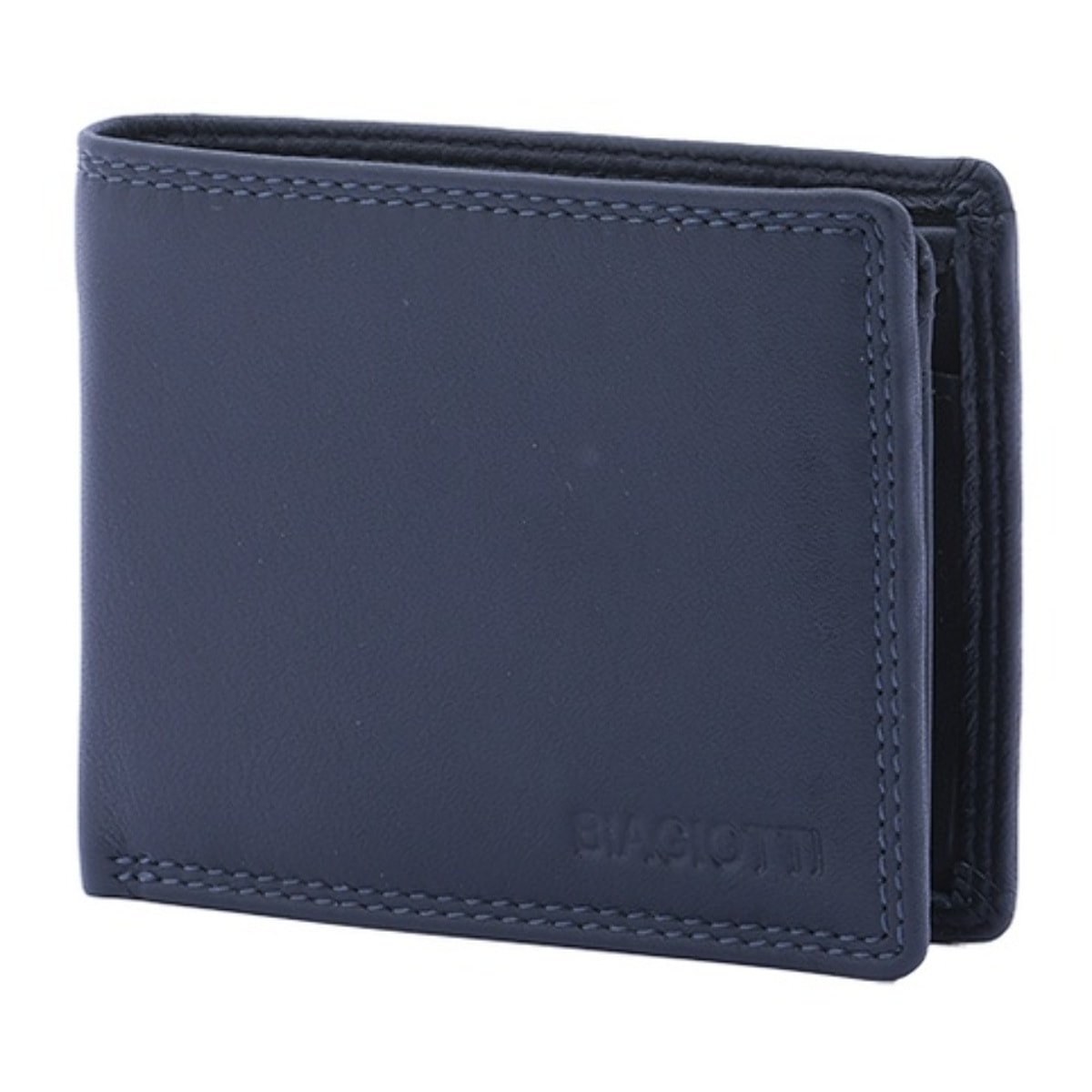 Portafoglio uomo in vera pelle - Modello False - Artigianale - 8.5 x 11.0 x 2.5 cm