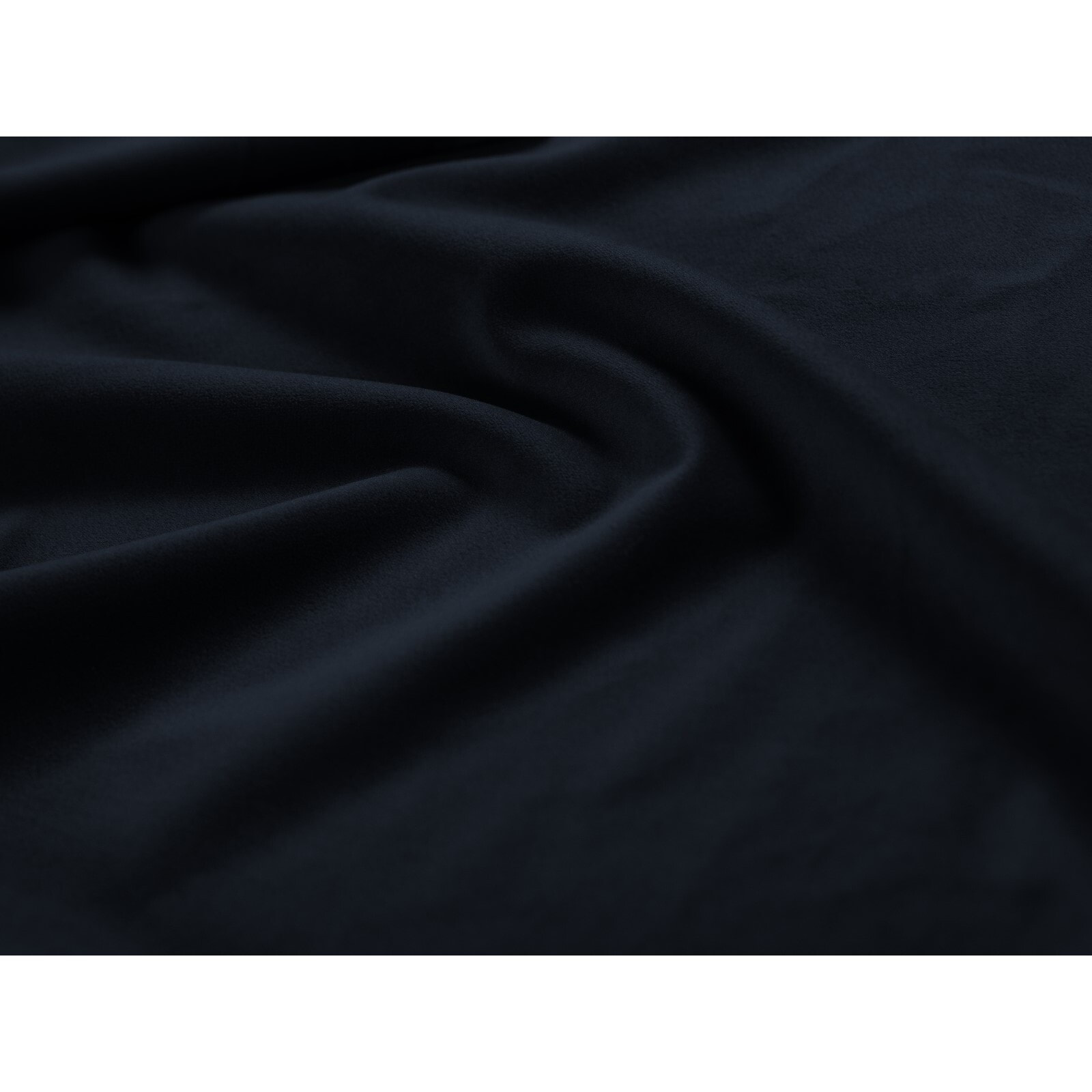 Méridienne droite "Bali" en velours bleu foncé