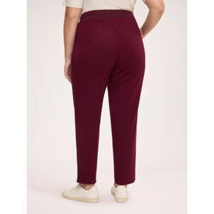 Fiorella Rubino - Jogger in misto modal con coulisse - Bordeaux