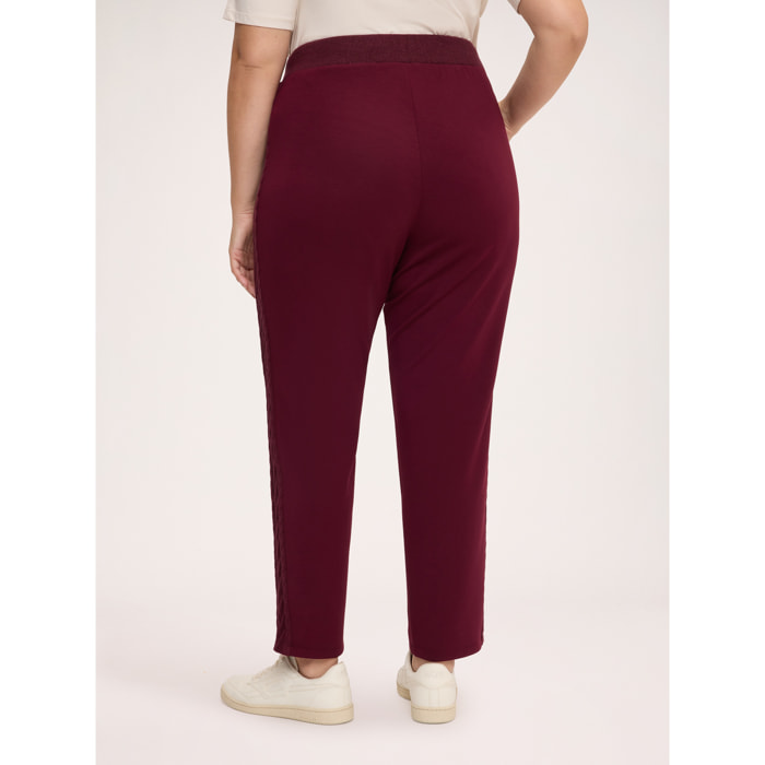 Fiorella Rubino - Jogger in misto modal con coulisse - Bordeaux