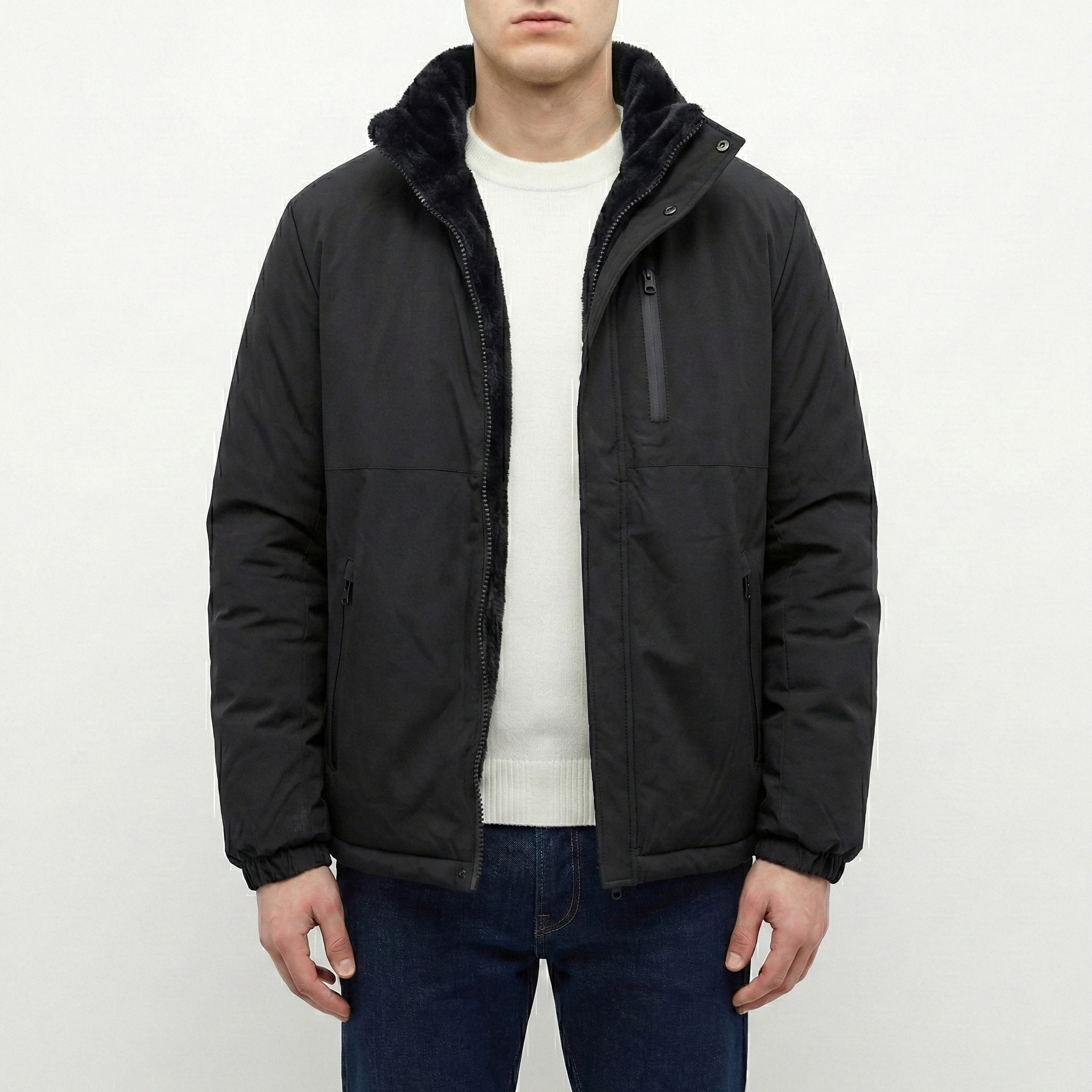 Giubbino double face fur+nylon